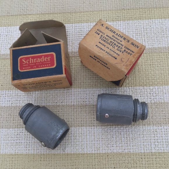 Schrader vintage nos car parts in original boxes man cave garage decor display - Picture 3 of 8